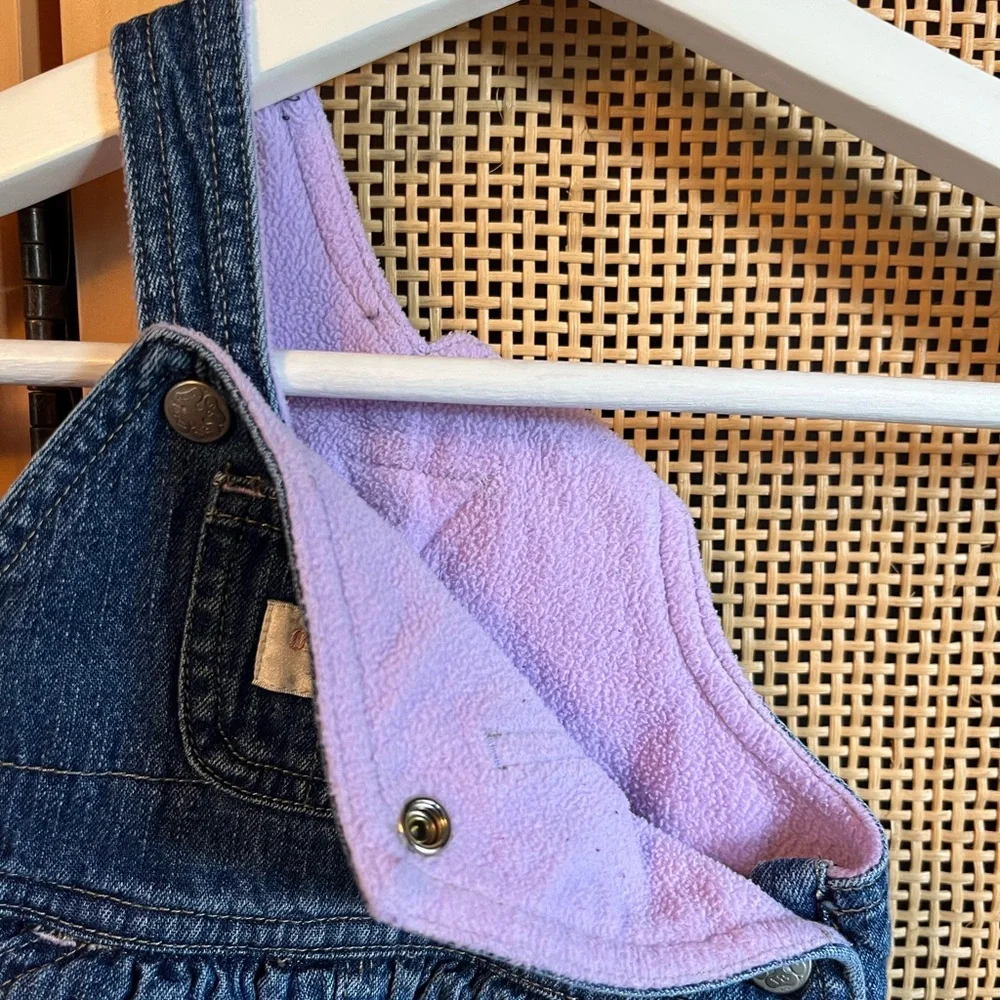 OshKosh Baby 0/3 Fleece Lined Vintage Overalls
